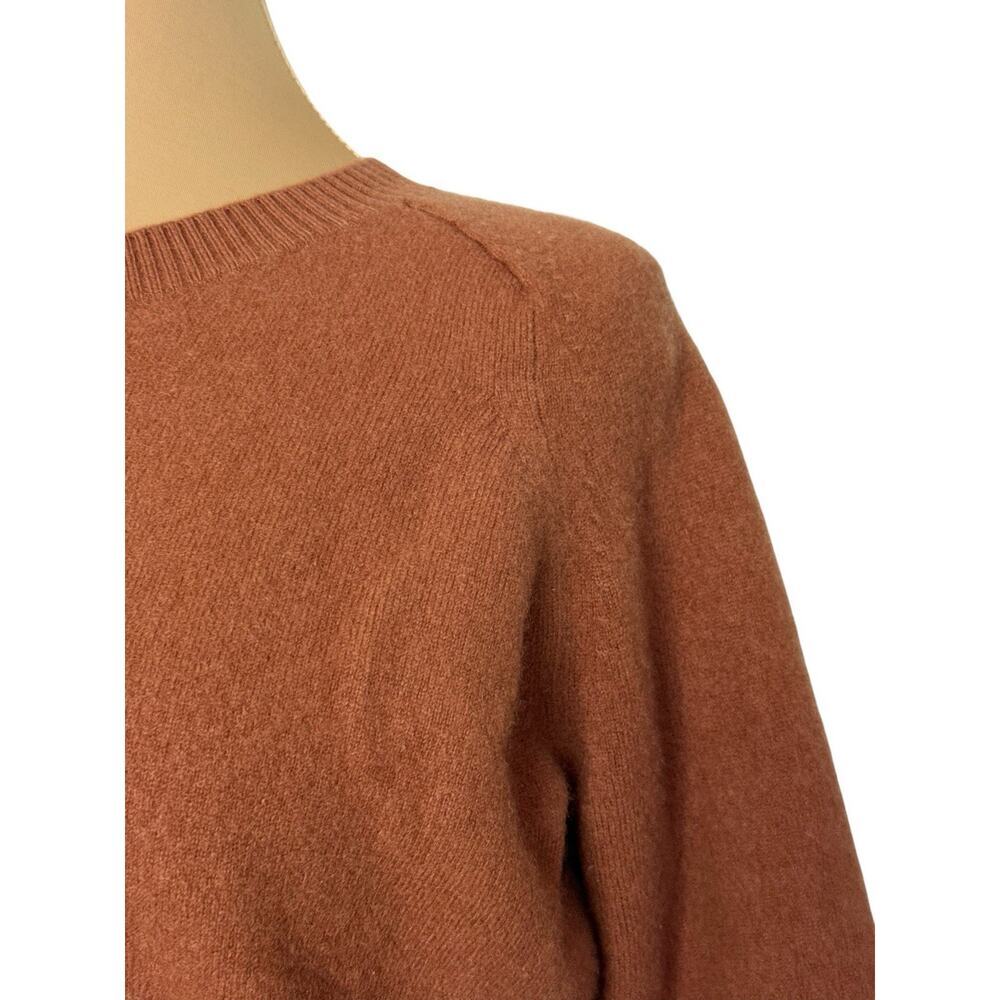 VINCE Cashmere Burnt Orange Crew Neck Cropped Luxuriously Soft Luxe Size XS - Picture 4 of 9